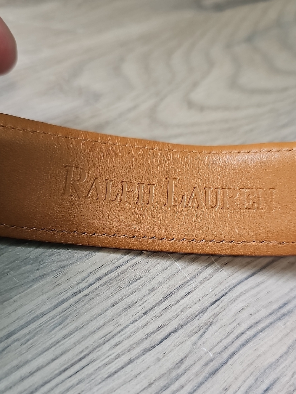 Ralph Lauren Size M women's Canvas and Brown Leather Belt with Silver Buckle - Picture 6 of 8